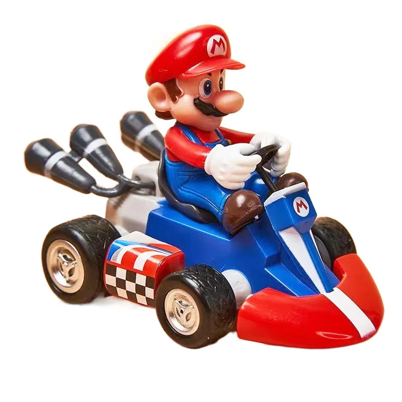 Autos zu Friction Super Mario Kart™ – Figuren aus der Sammlung (Mario, Luigi, Bowser, Peach, Yoshi, Toad)
