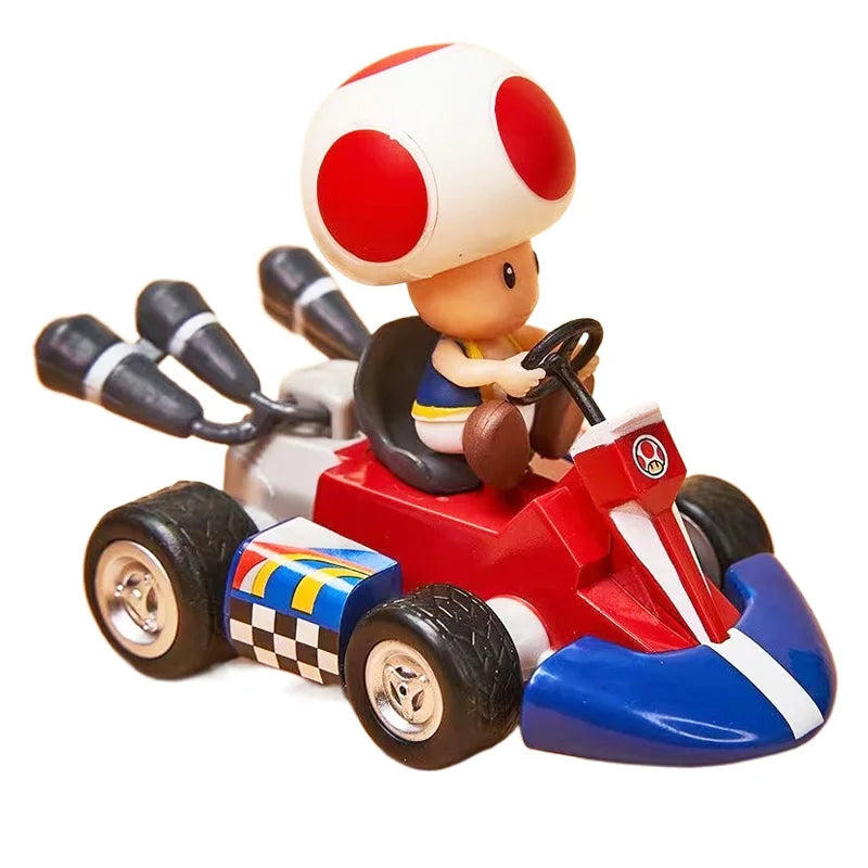Autos zu Friction Super Mario Kart™ – Figuren aus der Sammlung (Mario, Luigi, Bowser, Peach, Yoshi, Toad)