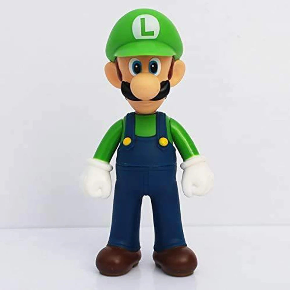 Ensemble aus 6 bis 18 Figuren aus PVC „Super Mario Bros.“ – inklusive Luigi, Yoshi, Donkey Kong und Champignon