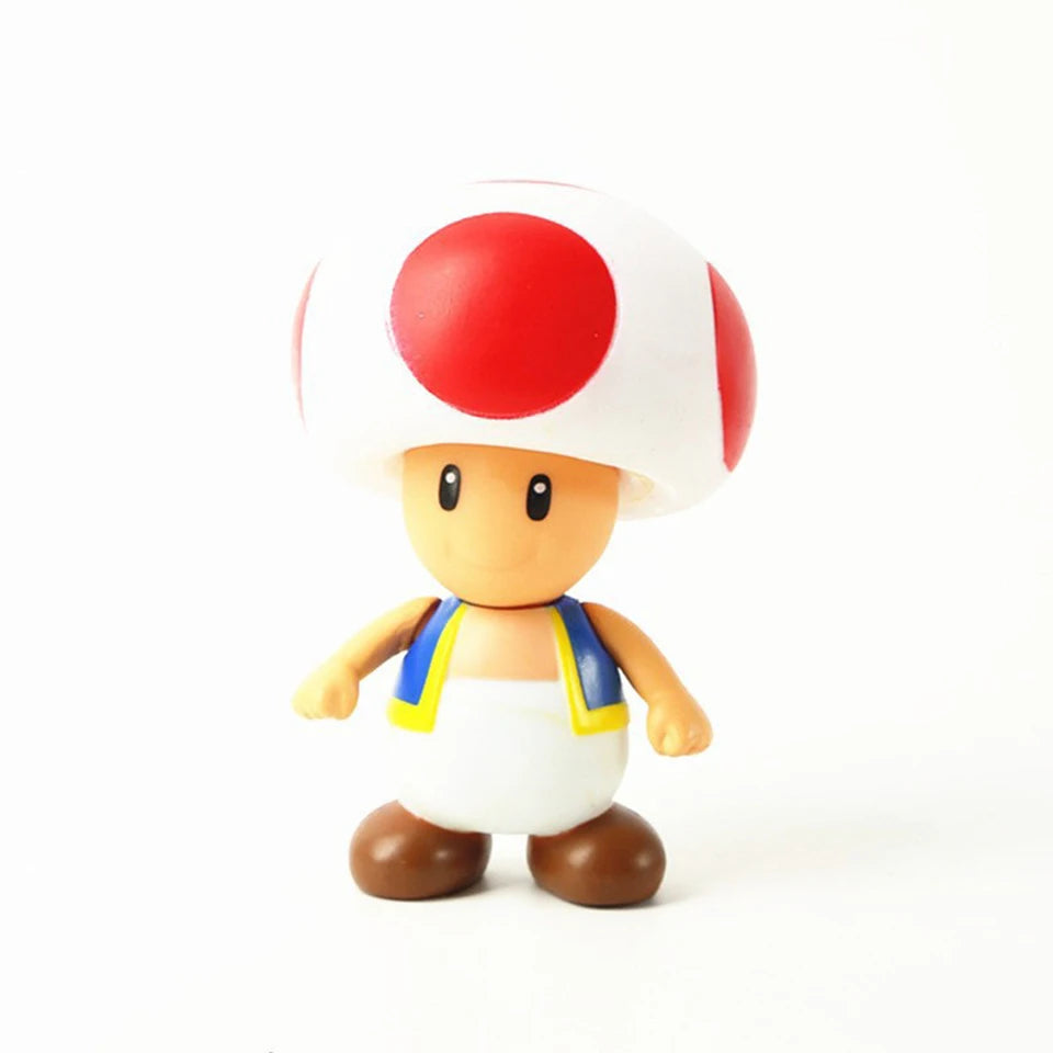 Ensemble aus 6 bis 18 Figuren aus PVC „Super Mario Bros.“ – inklusive Luigi, Yoshi, Donkey Kong und Champignon