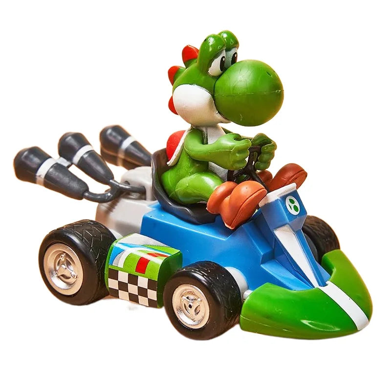 Autos zu Friction Super Mario Kart™ – Figuren aus der Sammlung (Mario, Luigi, Bowser, Peach, Yoshi, Toad)