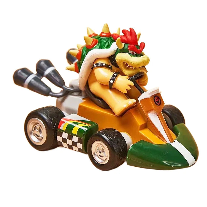 Autos zu Friction Super Mario Kart™ – Figuren aus der Sammlung (Mario, Luigi, Bowser, Peach, Yoshi, Toad)